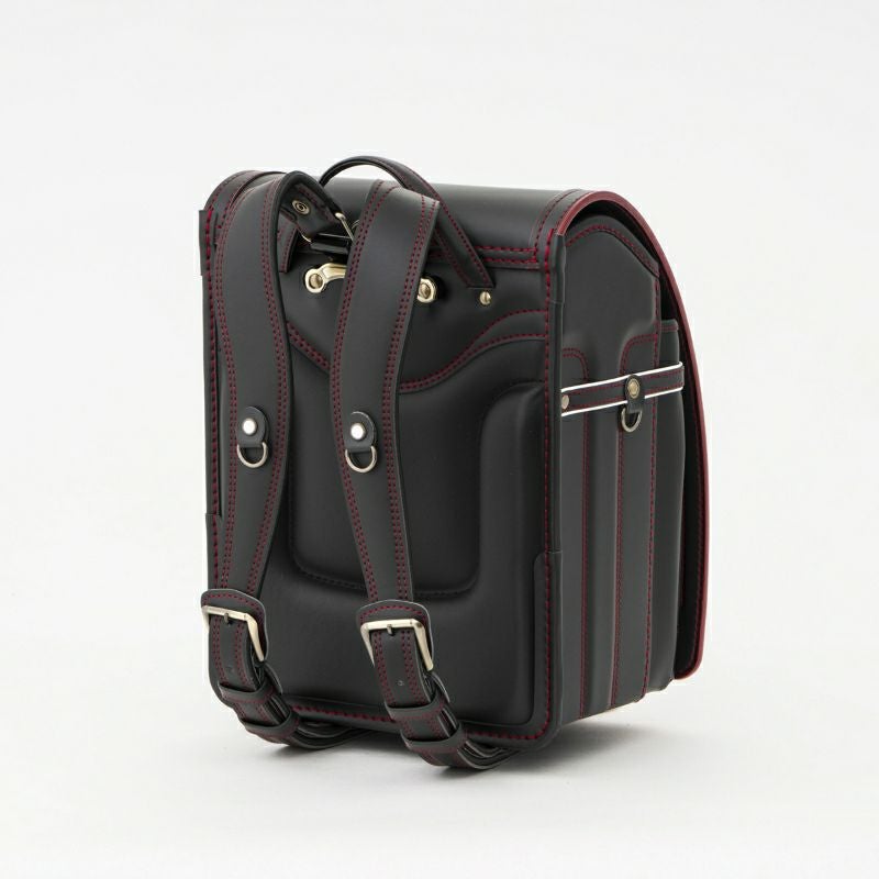 【2027年ご入学向け】レイブラック・ノイ（人工皮革）黒×レッド