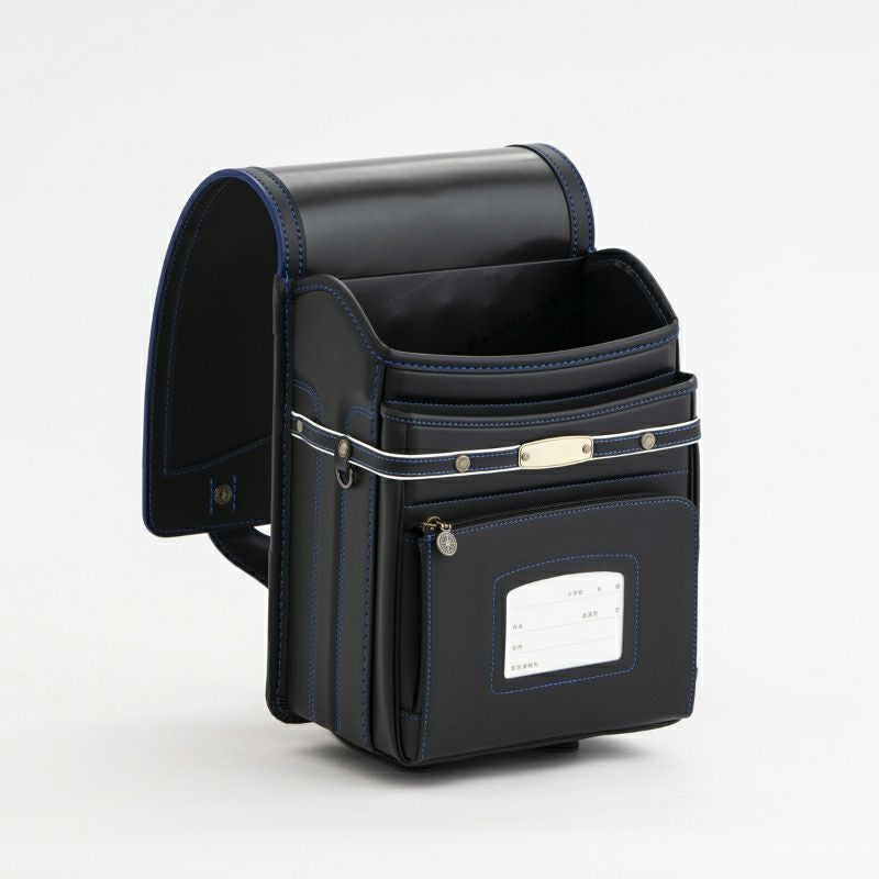 【2027年ご入学向け】レイブラック・ノイ（人工皮革）黒×ブルー 