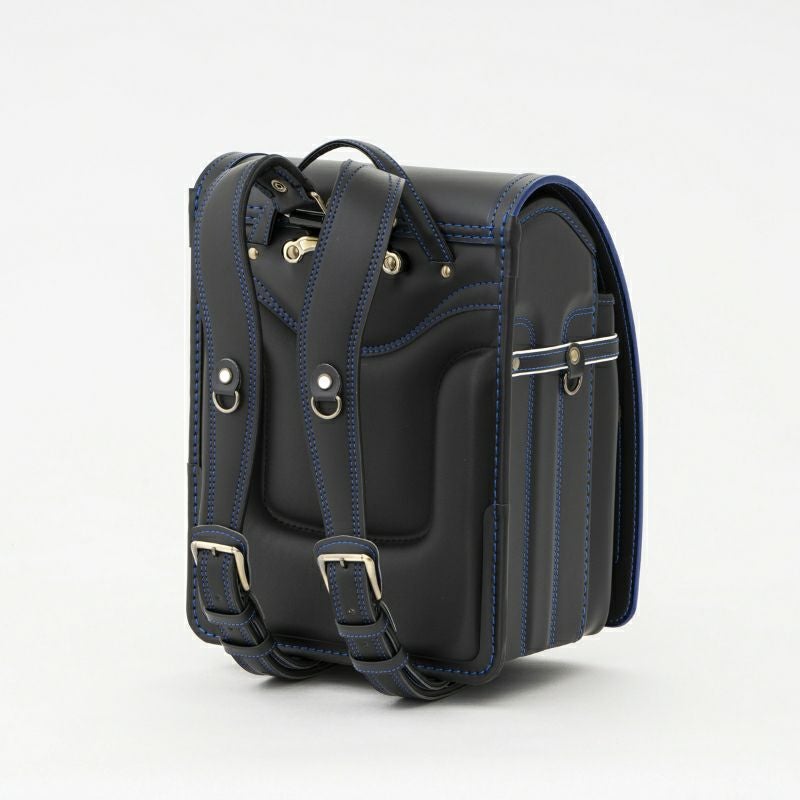 【2027年ご入学向け】レイブラック・ノイ（人工皮革）黒×ブルー 