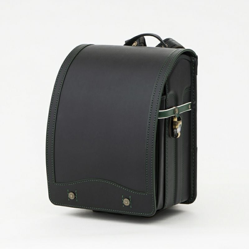 【2027年ご入学向け】レイブラック（牛革）黒×グリーン