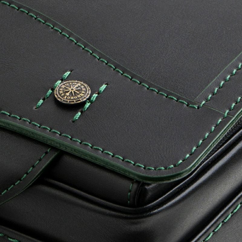 【2027年ご入学向け】レイブラック（牛革）黒×グリーン