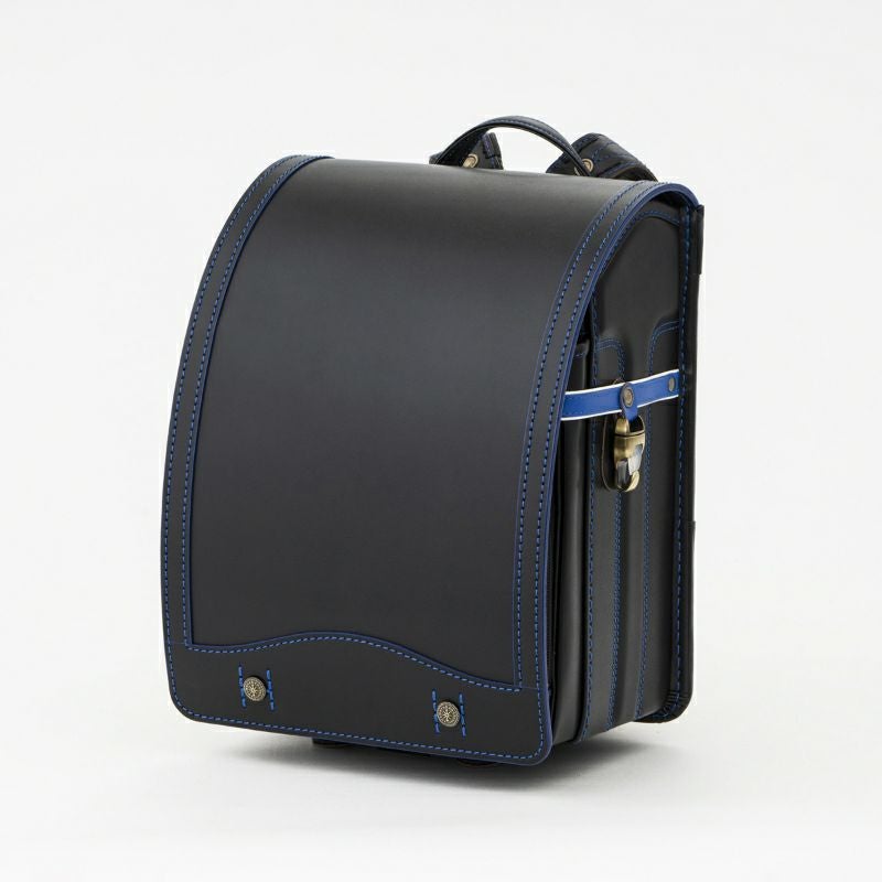 2027年ご入学向け】レイブラック（牛革）黒×ブルー | 鞄工房山本の