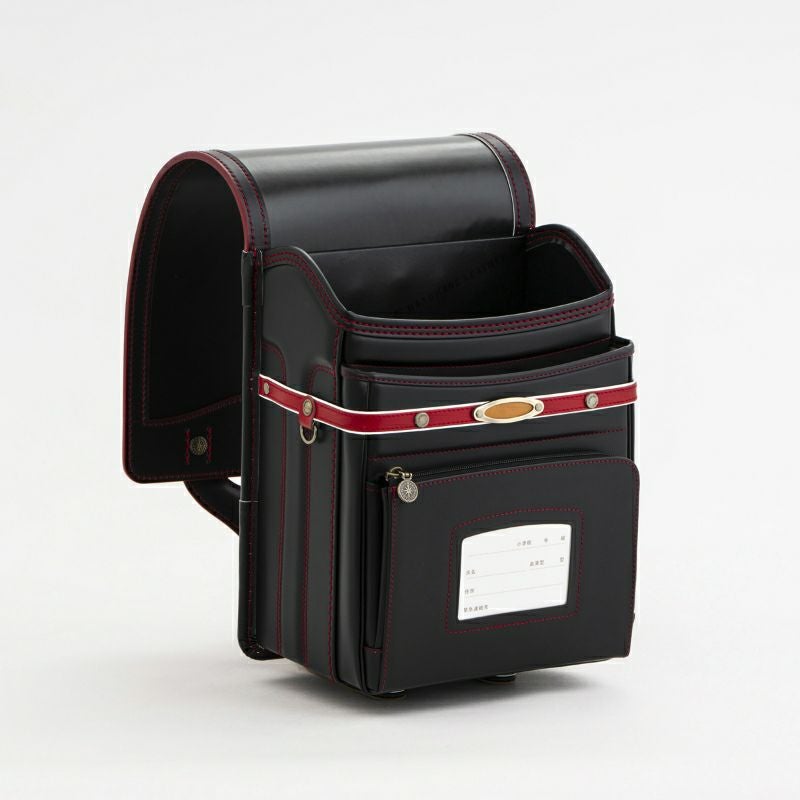 【2027年ご入学向け】コードバン・レイブラック（かぶせコードバン）黒×レッド