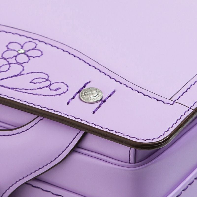 【2027年ご入学向け】コードバン・アンティーク（かぶせコードバン）ラベンダー（ラフィーネオプション）