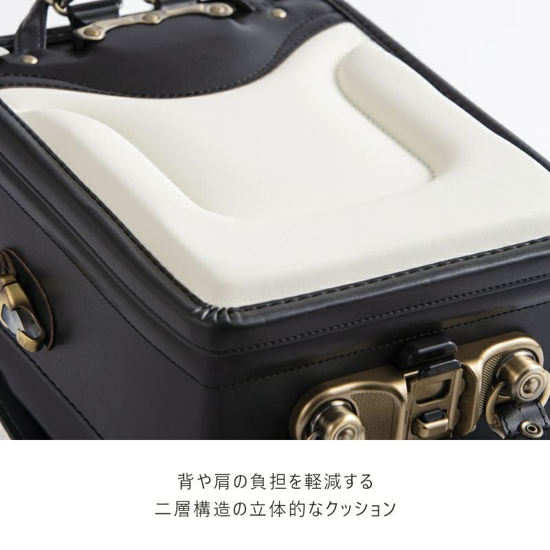 【2027年ご入学向け】アニエスベーランドセル with 鞄工房山本（牛革）マリンブルー　背や肩の負担を軽減する2層構造の立体的なクッション