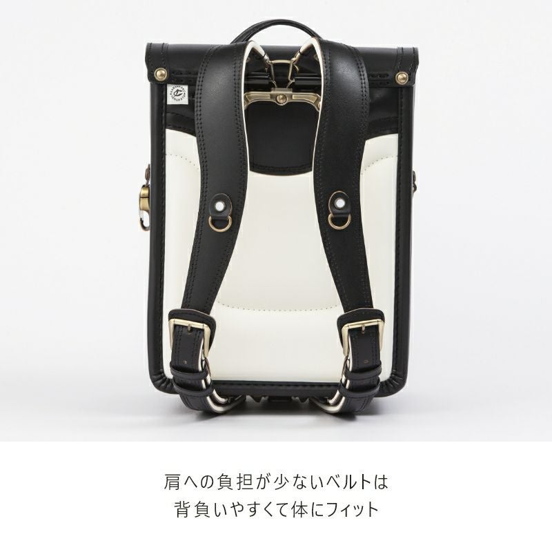 【2027年ご入学向け】アニエスベーランドセル with 鞄工房山本（牛革）スモーキーラベンダー　肩への負担が少ないベルトは背負いやすくて体にフィット